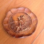 Assiette deco en bois