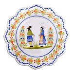 Assiette en fa�ence de quimper hb henriot pour d�coration murale. comme neuve.