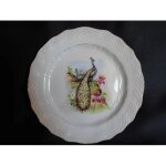 Assiette motif paons moulin des loups et hamage