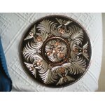 Assiette murale en m�tal cuivre d'afrique du nord diam�tre 24