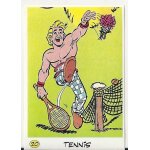 Asterix (les jeux olympiques) : n20 le tennis (stickers vache - qui - rit 1991)