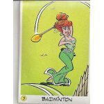 Asterix (les jeux olympiques) : n3 le badminton (stickers vache - qui - rit 1991)