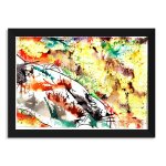 Attente aquarelle pastel papier gros grain 3oo gr / m