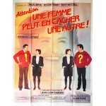 Attention une femme peut en cacher une autre - v�ritable affiche de cin�ma pli�e - format 120x160 cm ...