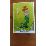 Autocollant ast�rix vache qui rit 3 badminton