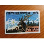 Autocollant j'aime les animaux dans la nature