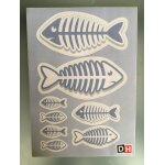 Autocollant poissons d avril ( 22 x 16 cm )