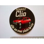 Autocollant renault clio - elle en met plein la vie
