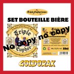 Autocollant stickers bouteille bire verre collection figurine goldorak actarus