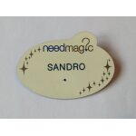 Badge pr�nom ( nametag ) officiel   sandro   disneyland paris pour cast member ( employ�s disney ), s�rie ...