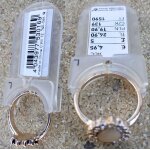 Bague fantaisie dore avec imitations pierres