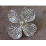 Bague fleur createur creation taille reglable argent