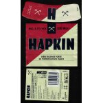 Belgique lot 3 etiquettes bire beer labels hapkin bire blonde forte