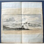 Belle gravure originale sur cuivre du bourg de ch�teau - renard dans le loiret, par matthaeus merian, ...