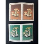 Benin 1985 mi. 477 - 478 imperf nd champignon mushroom pilz cepe funghi amanite flore flora