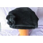 B�ret en velours noir vintage