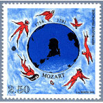 Bicentenaire de la mort de mozart ann�e 1991 n 2695 yvert et tellier luxe
