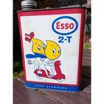 Bidon huile esso (vide !) vintage