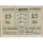 Billet allemagne 25 pfennig 1920 apenrade gra a21, 1