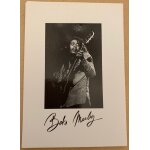 Bob marley - guitare (tour blanc) - 10x15cm - carte postale