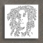 Bob marley - sa vie racont� dans son portrait fa�on bd - 20 x 20cm en tirage limit�