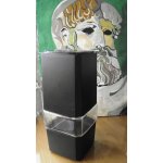 Bocal vintage de 1996 ancien en verre et bouchon plastique pour le caf hauteur 21cm ct 8, 7cm