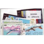Boing - lot de 15 timbres differents - divers pays du monde Boing - lot de 15 timbres differents - divers pays du monde