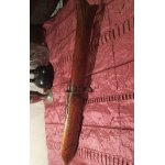 Bois sculpt en forme de poisson, intrieur 1 fourchette 2 dents et un couteau, provenance inde. trs ...