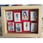 Bo�tes d'allumettes bande dessin�e dargaud, bd ann�es 80 encadr�es. m�zi�rre, manara, blanc - dumont, ...