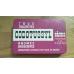 Boite metal médicament codotussyl toux rhumes tracheites lederle novalis laboratoires Boite metal médicament codotussyl toux rhumes tracheites lederle novalis laboratoires