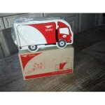 Boite - porte trombones - epingles de bureau - motif poste tha�landaise