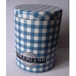 Boite vide bleu et blanche. v�ritable sucre d'orge de vichy garanti d'origine. confiserie thermale. massilly ...