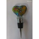 Bouchon bouteille vin et champagne coeur verre multicolore