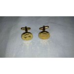 Boutons de manchettes plaqu or taille diamant