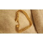 Bracelet gourmette femme or 18k en maille americaine