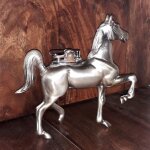 Briquet cheval de table en mtal - vintage