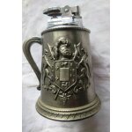 Briquet de table gaz en m�tal forme chope vintage