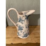 Broc a eau ancien, en faence anglaise, floral furnivals england