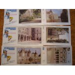 Buvard lot de 12 flan lyonnais s�rie b compl�te (chateaux de la loire)ancien publiciy�