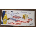 Buvard : les 3 amis de la maison (huile dulcine, savon la tour, v�g�taline) 20x10 cm
