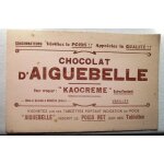 Buvard chocolat d'aiguebelle pour croquer kaocreme extra fondant usine et direction a donz�re (drome). ...