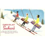 Buvard chocolat suchard - skieurs