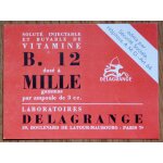 Buvard publicitaire vitamine b 12 delagrange Buvard publicitaire vitamine b 12 delagrange