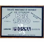 Buvard publicitaire  vitamine b 12 phosma