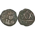 Byzance - demi - follis - heraclius i - carthage - xx surmont� d'une croisette - bc. 474 - 24 - 393