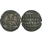 Byzance - follis - leon vi le sage - 886 ad - constantinople - lgende sur 4 lignes - 6. 71 g. - bc - ...