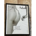 Cadre noir contenant publicite aubade - lingerie de femme - lecon n 59 - l'apprivoiser sans le brusquer ...