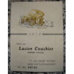 Calendrier agenda de poche 1975. lucien cauchies expert fiscal a fayt - lez - manage. ford t 1908