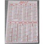 Calendrier de poche 2017 - 1 face calendrier - 1 face publicitaire pour entretien espaces verts / toitures ...