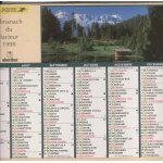 Calendrier la poste 1999